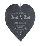 Schiefernherz: Oma & Opa, personalisiert - Objectzz