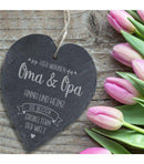Schiefernherz: Oma & Opa, personalisiert - Objectzz