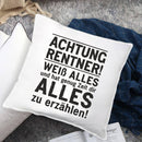 Kissen "Achtung Rentner!" - Objectzz