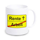 Tasse "Arbeit -> Rente" - Objectzz