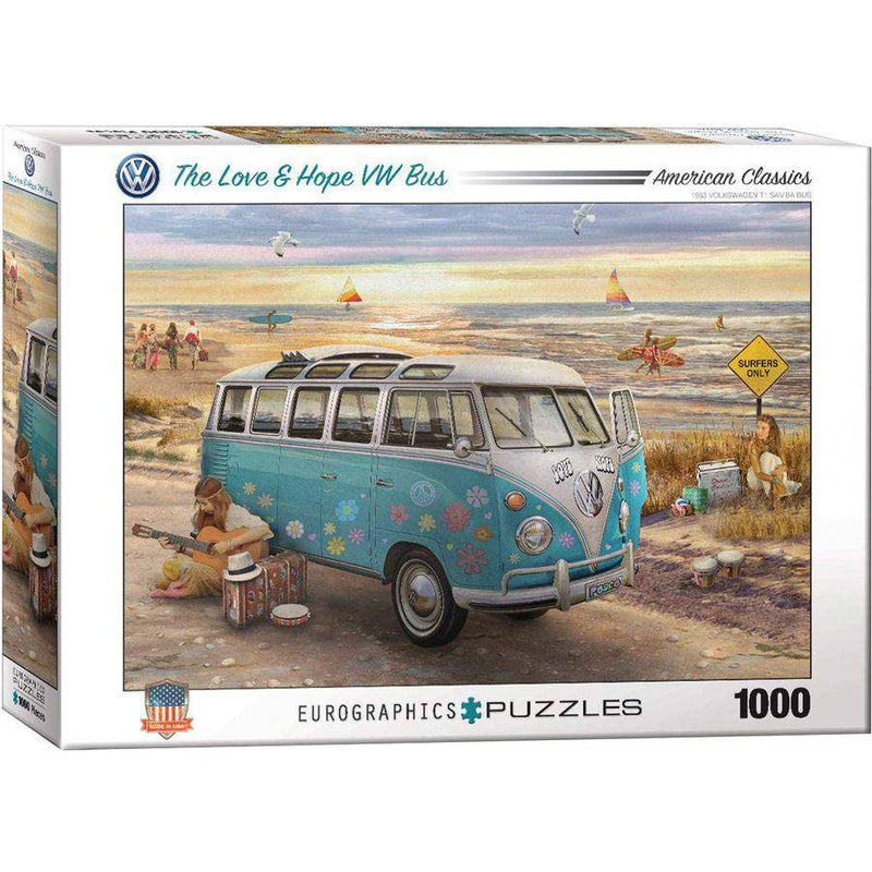 The Love & Hope VW Bus Puzzle 1000 Teile - Objectzz