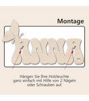 LED-Holzlampe Unendliche Liebe, personalisiert - Objectzz