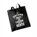 Baumwolltasche "Rentner / Rentnerin 2021 - Eine Legende geht in Rente" - Objectzz
