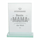 Glas-Tafel: Beste Mama der Welt, personalisiert - Objectzz