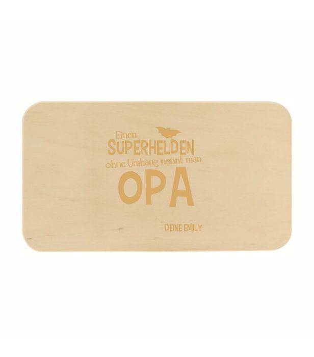 Frühstücksbrettchen: Opa Superheld, personalisiert - Objectzz