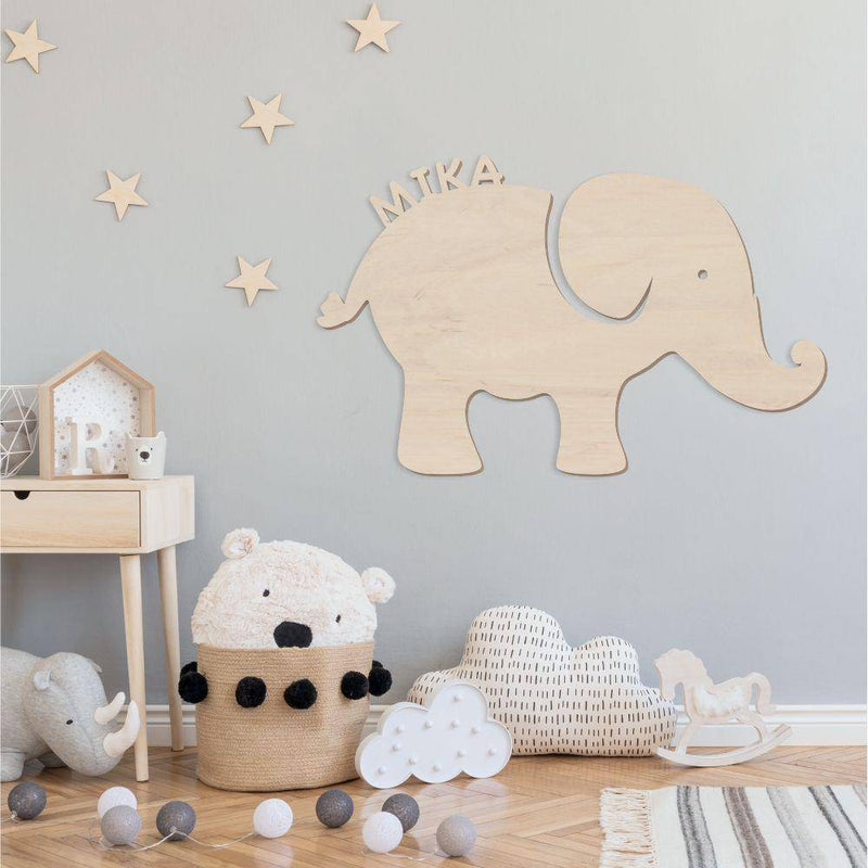 Personalisierte Holzlampe "Elefant" - Objectzz