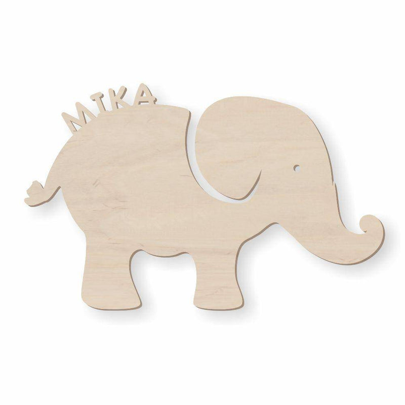 Personalisierte Holzlampe "Elefant" - Objectzz