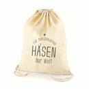 Turnbeutel: Für den süßesten Hasen der Welt, 100 % Baumwolle - Objectzz