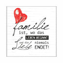 Leinwand "Familie - wo das Leben beginnt"