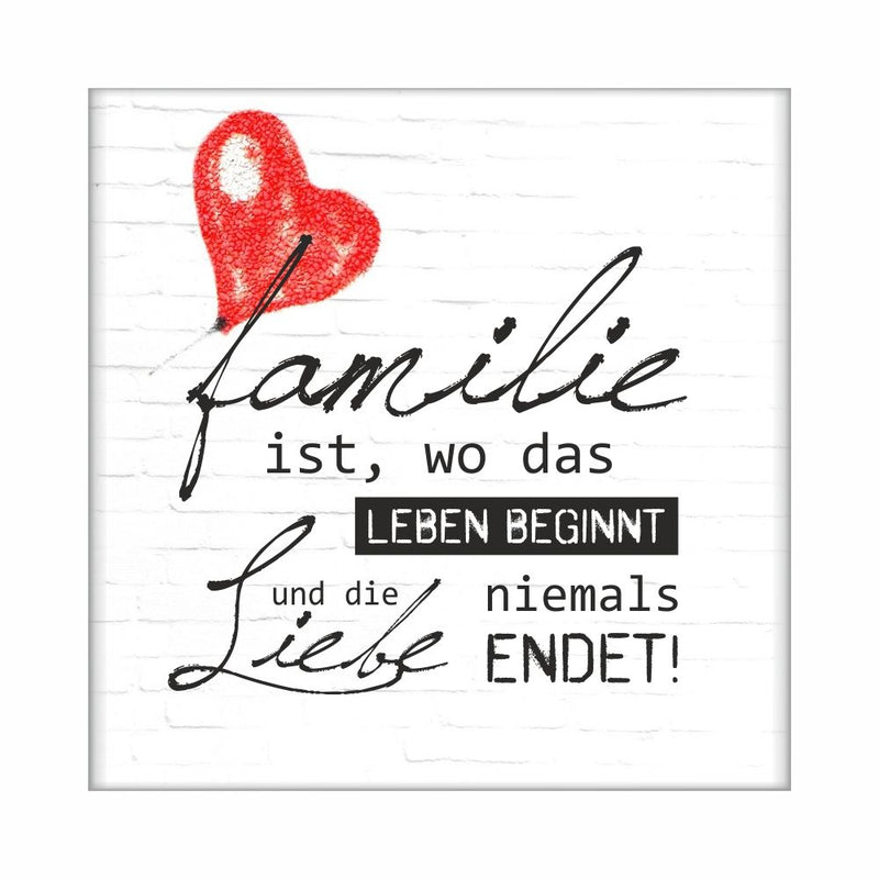 Leinwand "Familie - wo das Leben beginnt"