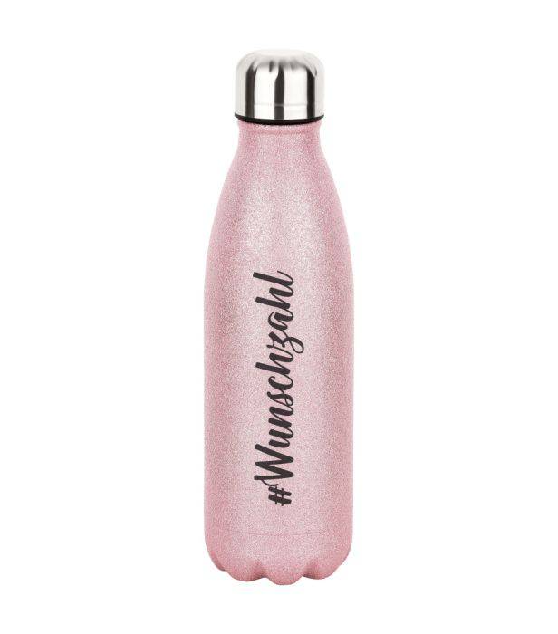 Personalisierte Glitzerflasche mit Wunschzahl - Objectzz