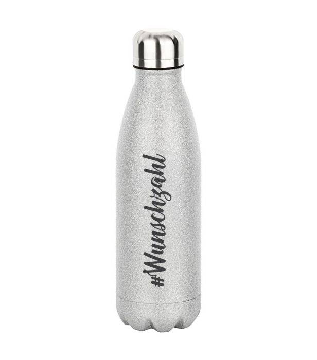 Personalisierte Glitzerflasche mit Wunschzahl - Objectzz