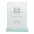 Glas-Tafel "Zur Goldenen Hochzeit", personalisiert - Objectzz