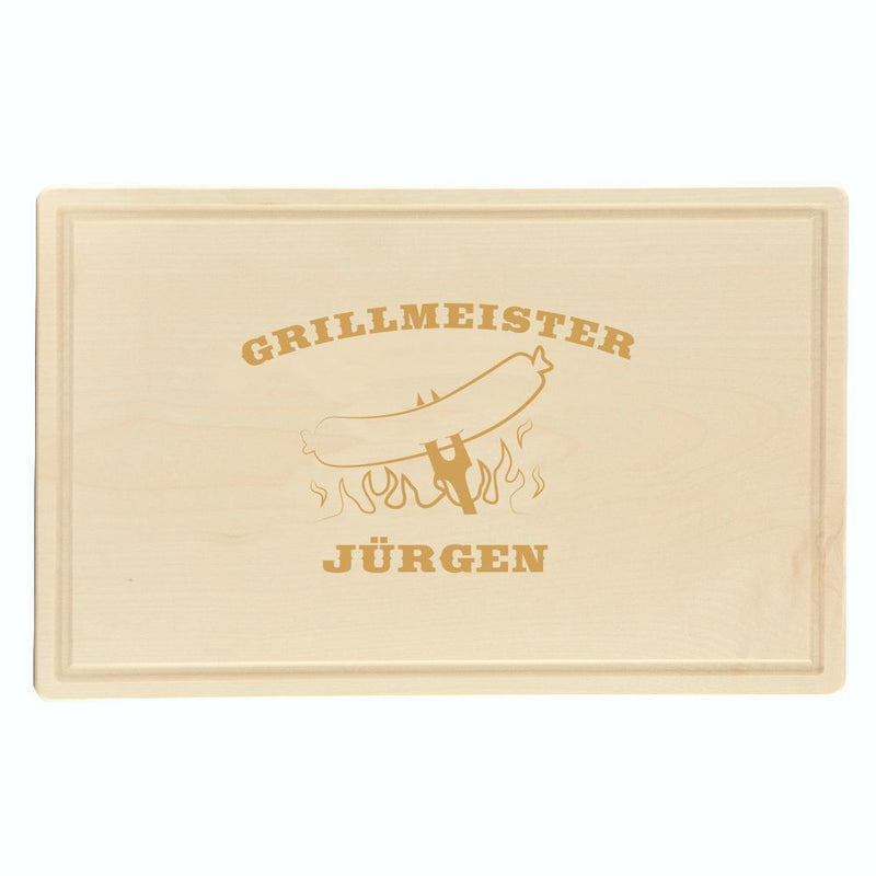 Schneidebrett "Grillmeister + Bratwurst" - personalisiert