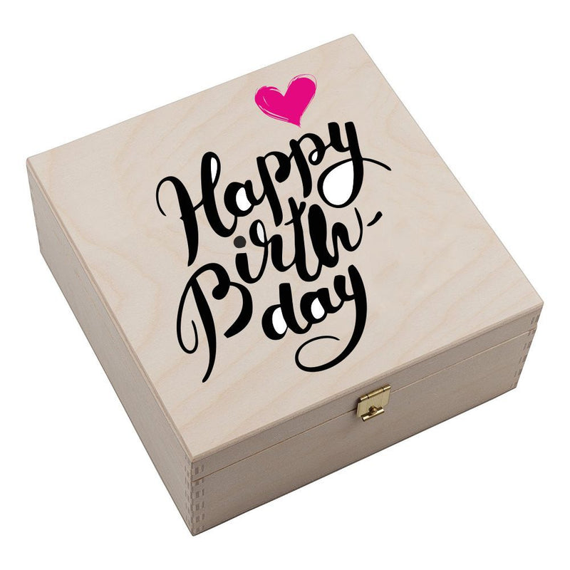 Hufeisen-Box "Happy Birthday" (pinkes Herz)