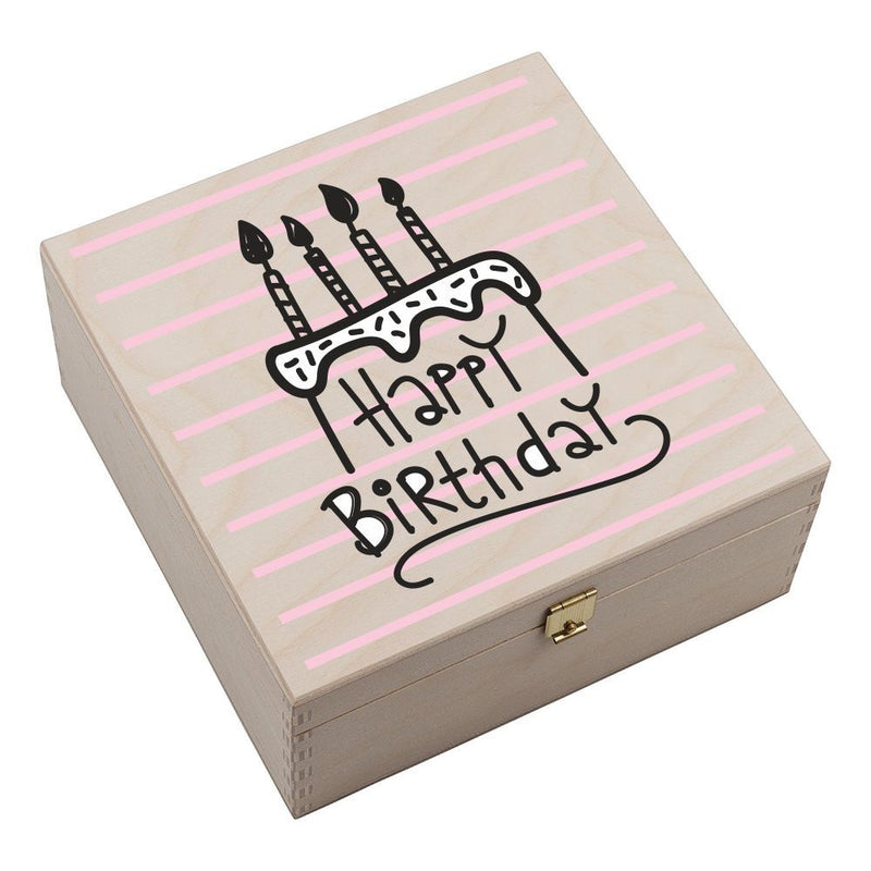 Hufeisen-Box "Happy Birthday" (Torte)