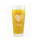 Bierglas mit Herz, personalisiert - Objectzz