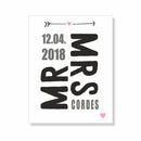 Poster Mr. & Mrs. - personalisiert - Objectzz