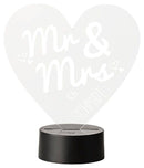 LED Motivlampe - personalisierte 3D Leuchte "Mr. & Mrs." - Objectzz