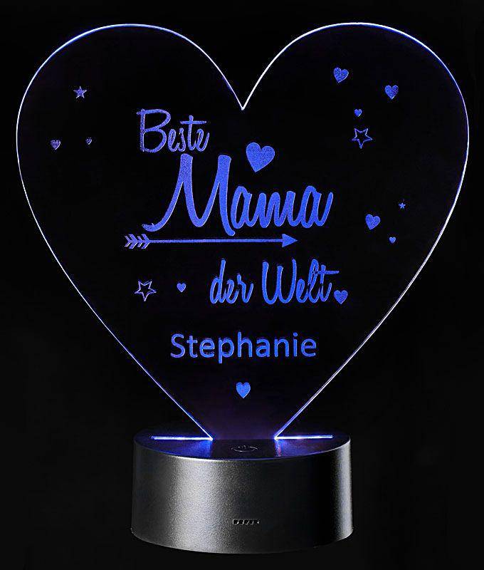 LED-Lampe: Beste Mama der Welt, personalisiert - Objectzz