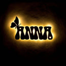 Personalisierte Holzlampe "Schmetterling" - Objectzz