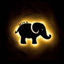 Personalisierte Holzlampe "Elefant" - Objectzz