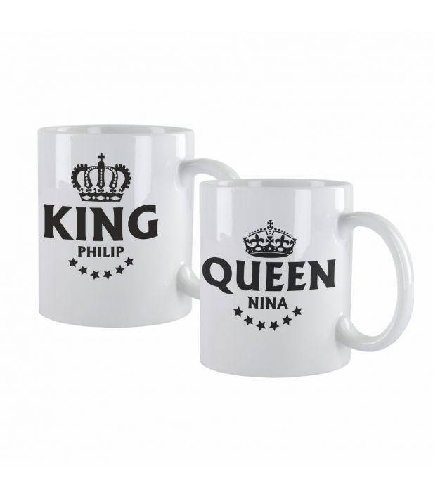 Tasse: King & Queen, personalisiert - Objectzz