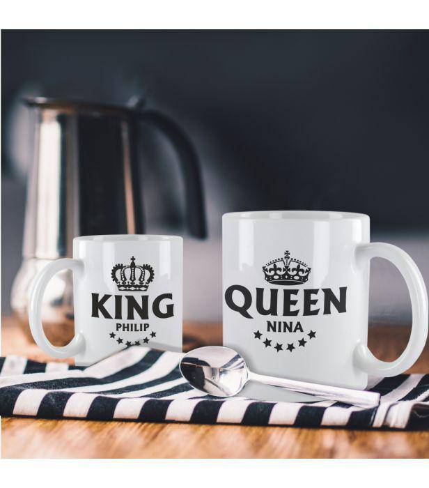 Tasse: King & Queen, personalisiert - Objectzz