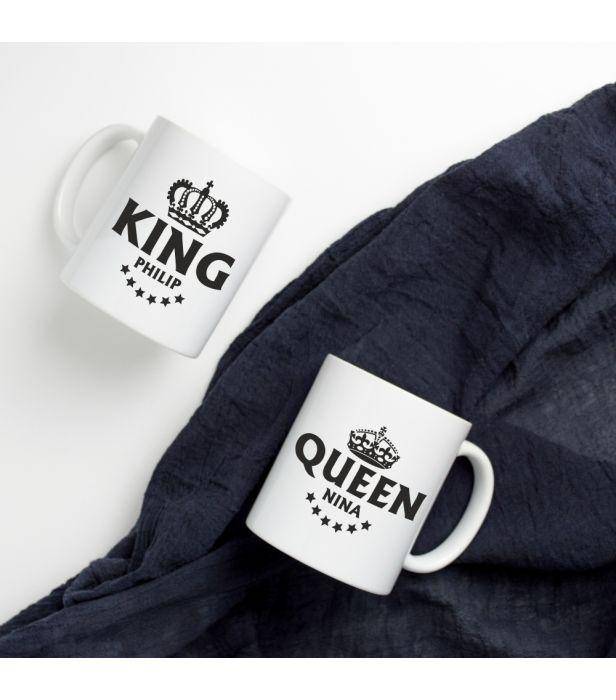 Tasse: King & Queen, personalisiert - Objectzz