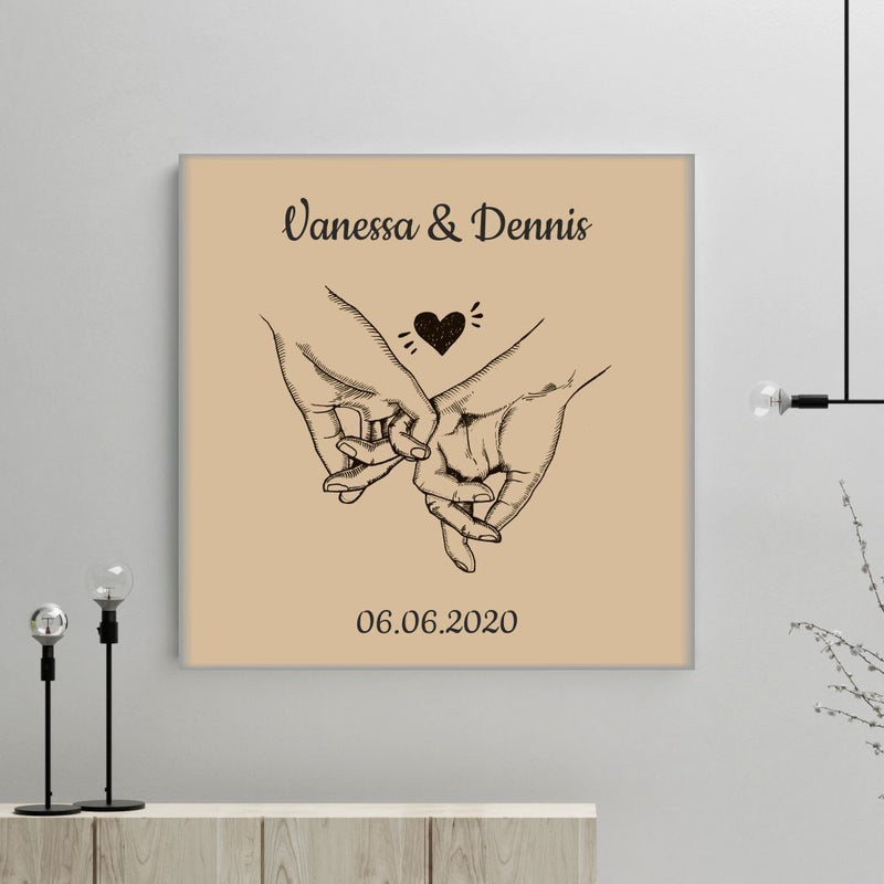 Personalisierte Leinwand "Pinky Promise"