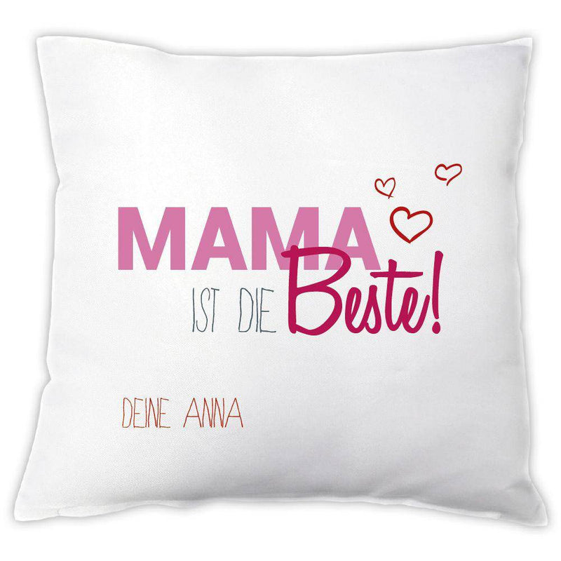 Kissen: "Mama ist die Beste" personalisiert - Objectzz