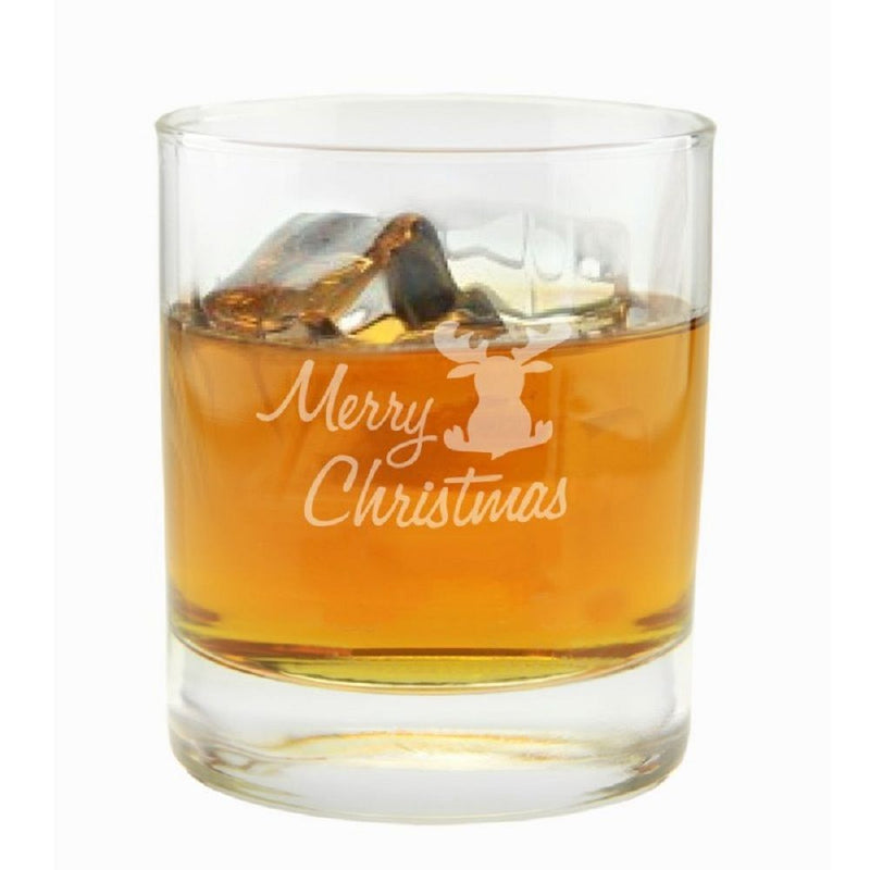 Whiskyglas "Merry Christmas" (Elch)