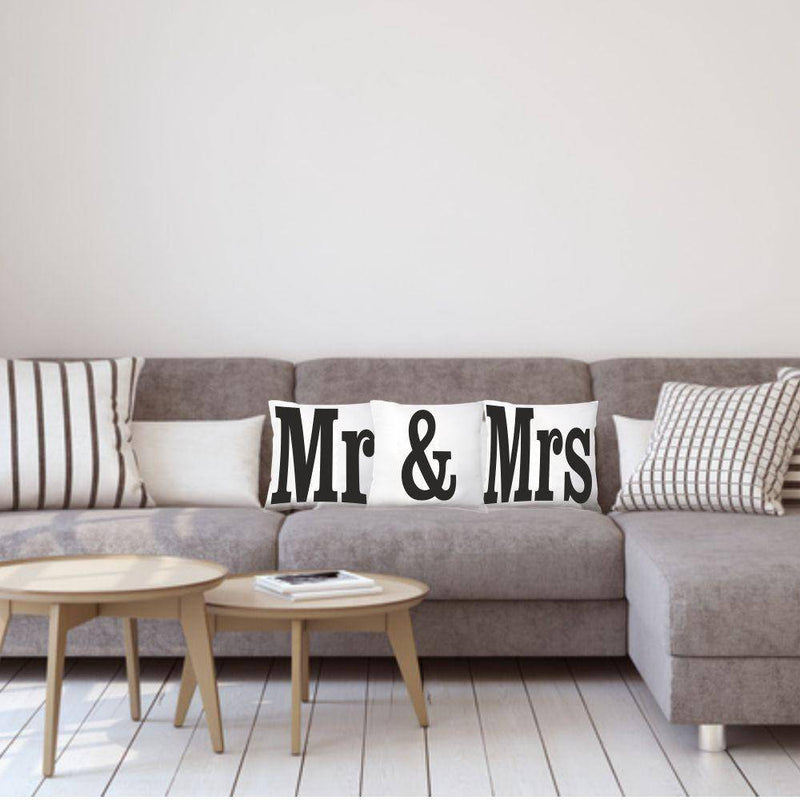 3er Kissen Set "Mr & Mrs" - Objectzz