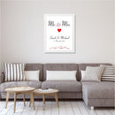 Personalisiertes Wandbild "Mr. & Mrs."