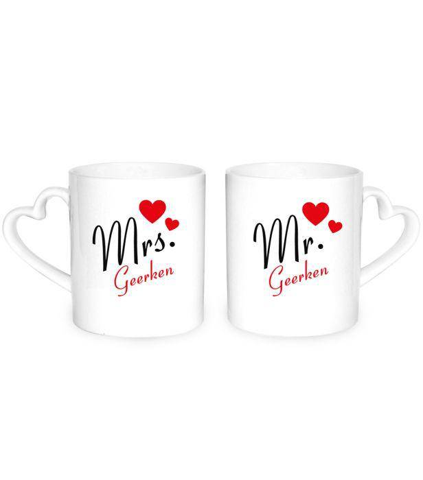 Tasse: Mr. & Mrs., personalisiert - Objectzz