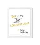 Wandbild: Mein Schnuffelhase, personalisiert - Objectzz