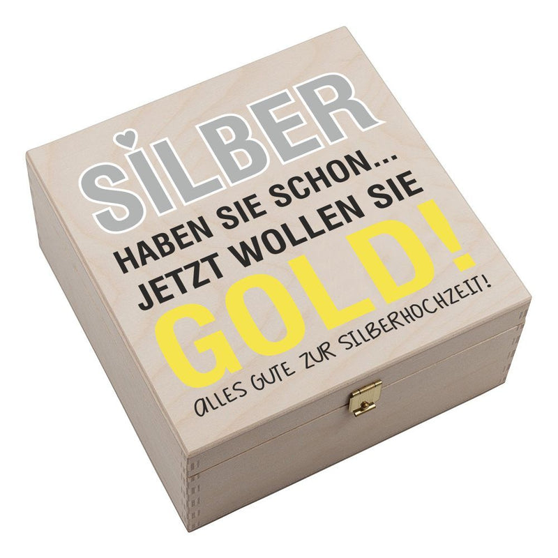 Hufeisen-Box "Alles Gute zur Silberhochzeit!"