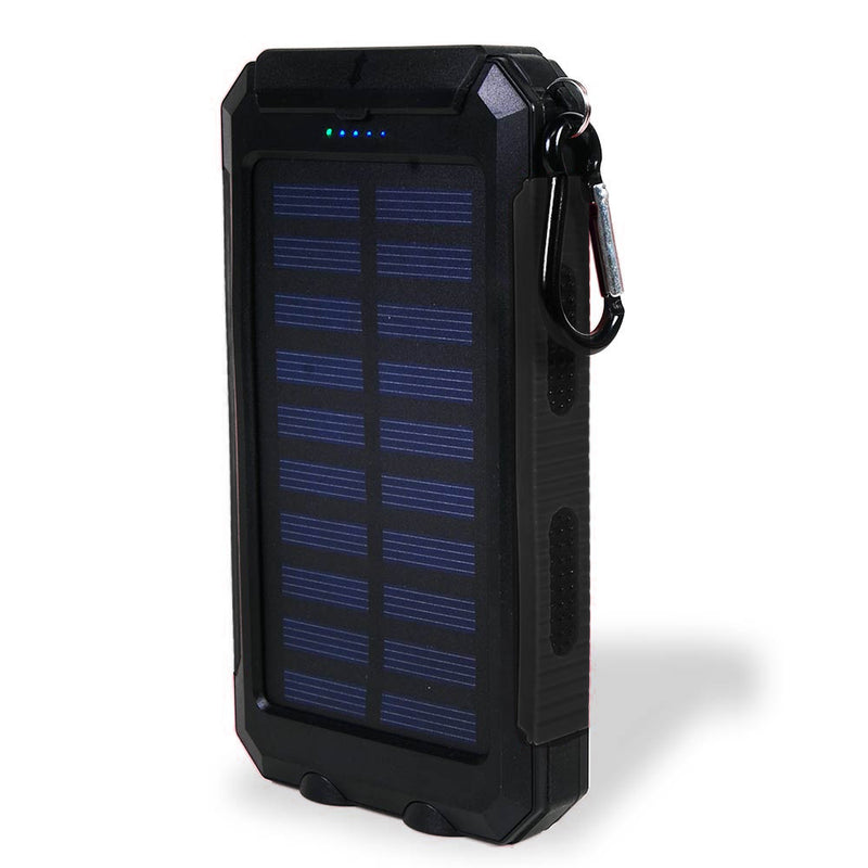 Solar Powerbank mit Kompass und LED-Lampe