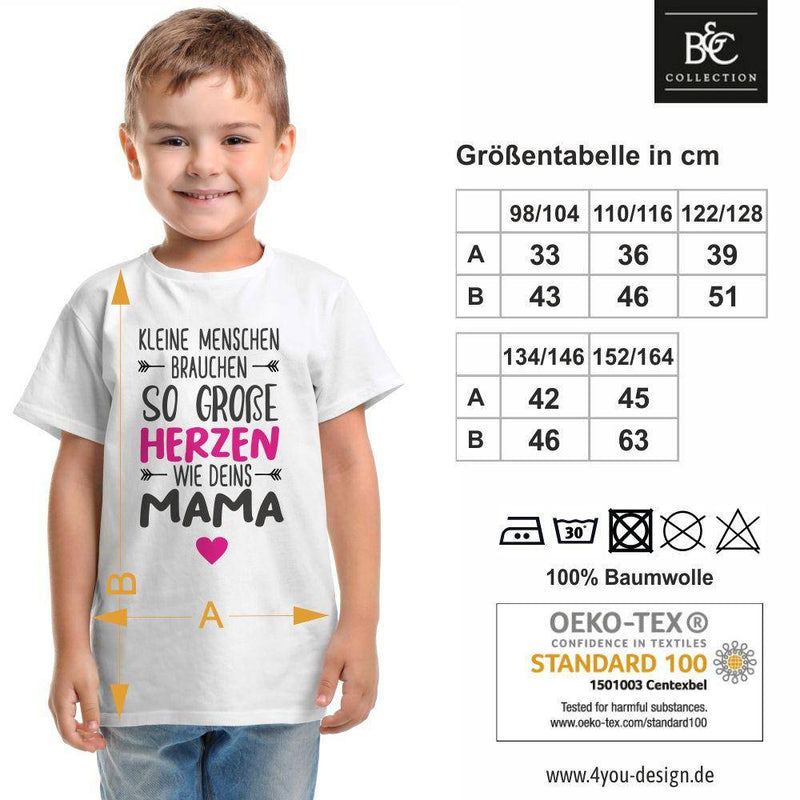 Kinder T-Shirt: Kleine Menschen große Herzen - Objectzz