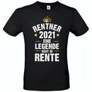 T-Shirt: "Rentner / Rentnerin 2021 - eine Legende geht in Rente" - Objectzz