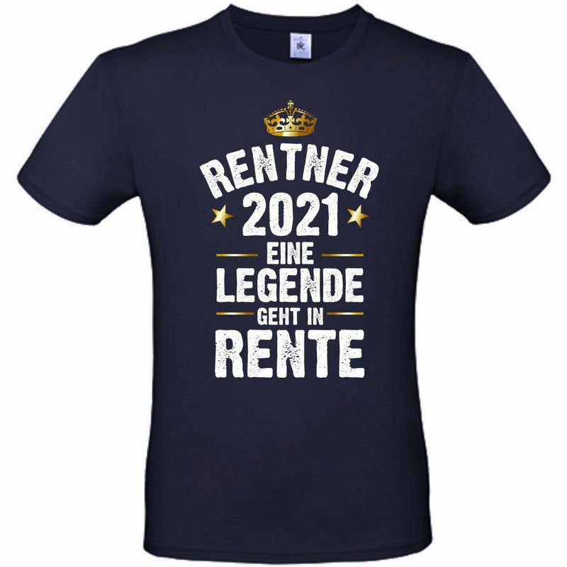 T-Shirt: "Rentner / Rentnerin 2021 - eine Legende geht in Rente" - Objectzz
