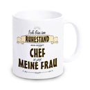 Tasse "Ich bin im Ruhestand - mein einziger Chef ist jetzt meine Frau" - Objectzz