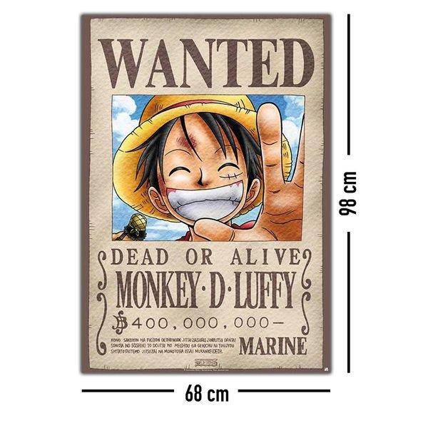 One Piece Poster Wanted Monkey D. Luffy - Objectzz