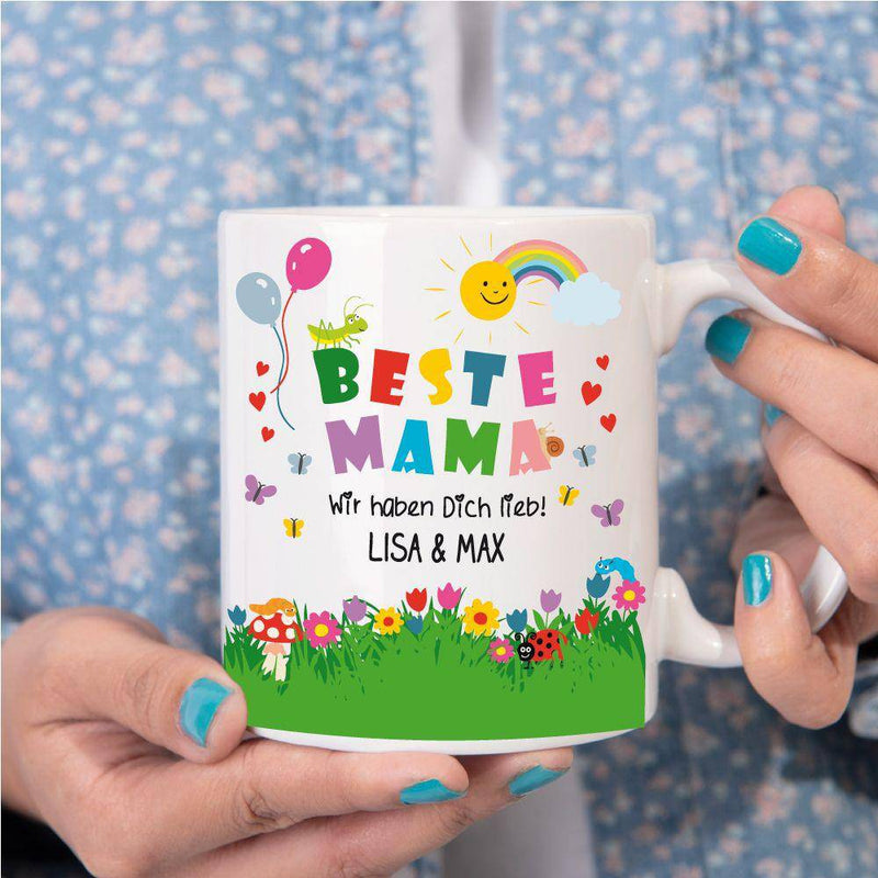 Tasse: Beste Mama, personalisiert - Objectzz