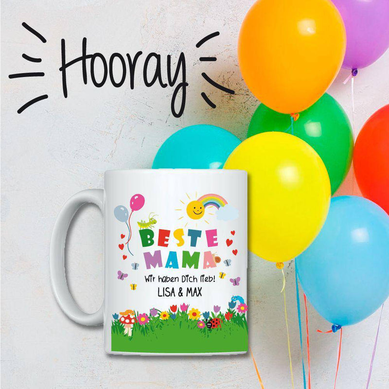 Tasse: Beste Mama, personalisiert - Objectzz