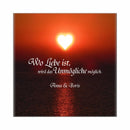 Personalisierte Leinwand "Wo Liebe ist"