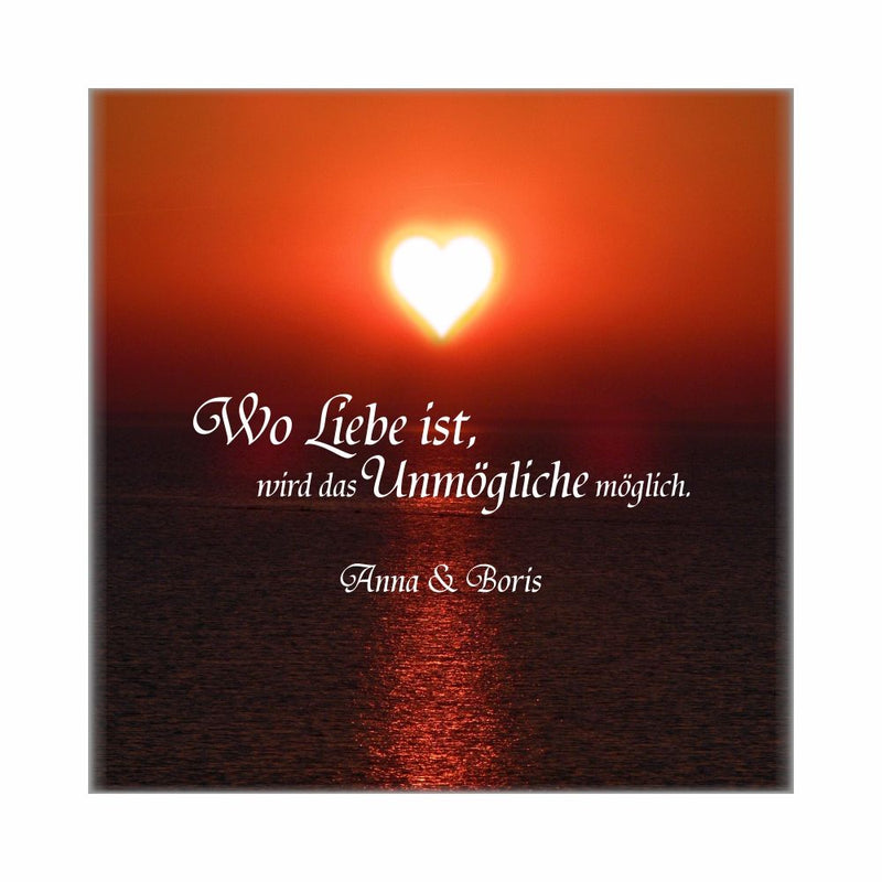 Personalisierte Leinwand "Wo Liebe ist"