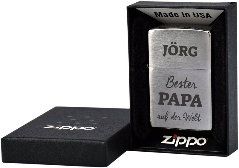 Zippo "Bester Papa", personalisiert - Objectzz