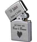 Zippo: Feuer & Flamme, personalisiert - Objectzz