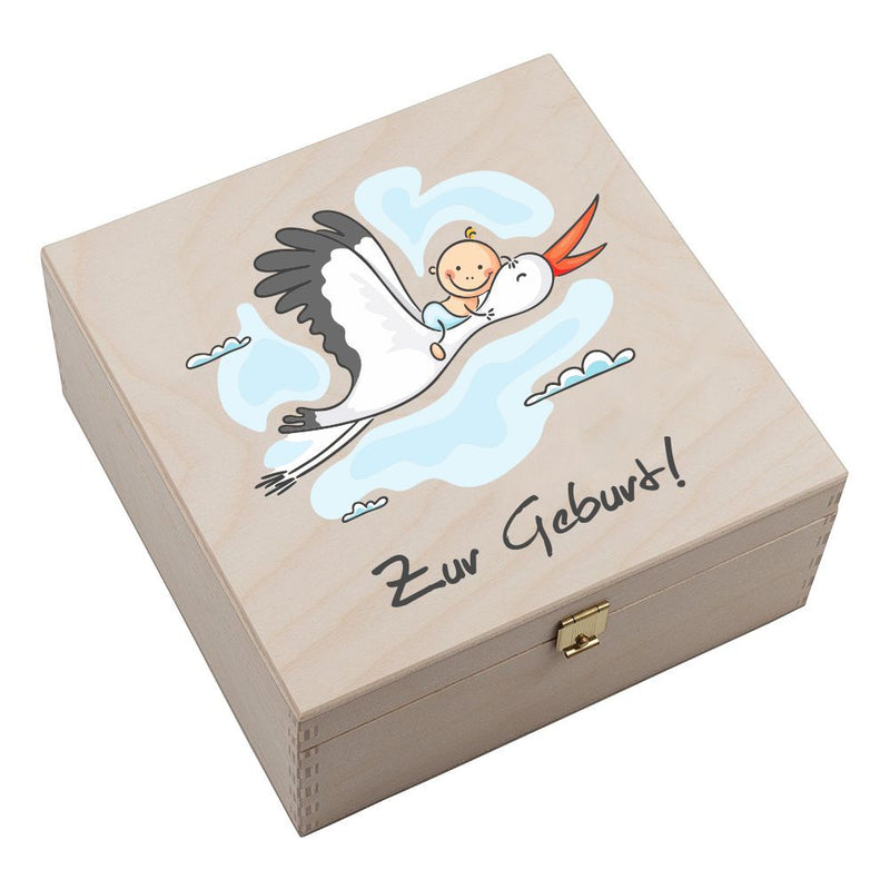 Hufeisen-Box "Zur Geburt" (Storch)